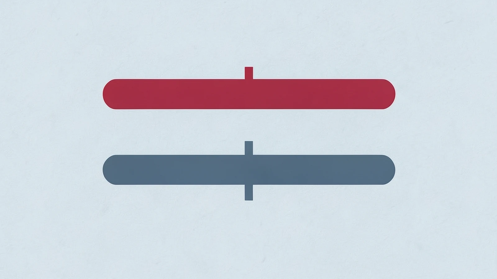 Two horizontal price markers on a measurement scale with a gap between them, representing the difference between a quoted price and an executed price